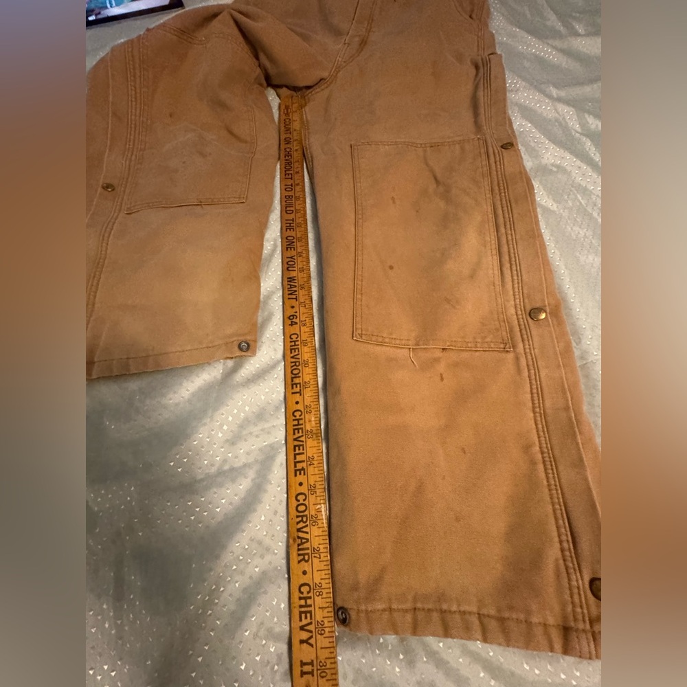 VTG Carhartt Duck Quilt Lined Double Knee Overall 36 x 29 - Picture 11 of 12